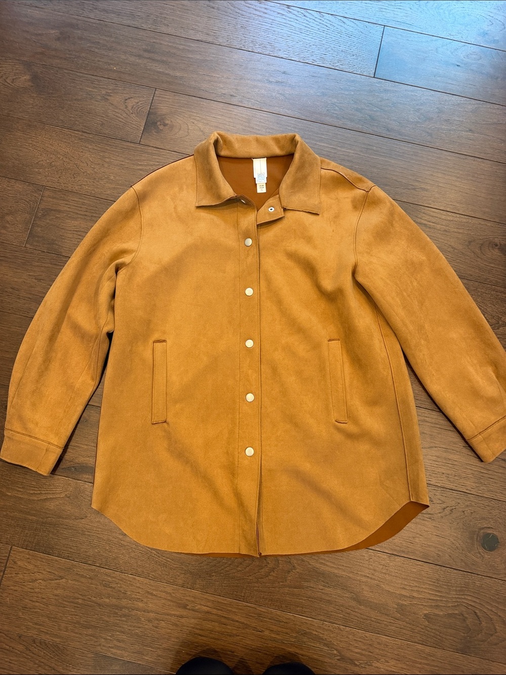 Wynne Layers Womens Faux Suede Jacket Snap Button Size Medium - C11-662